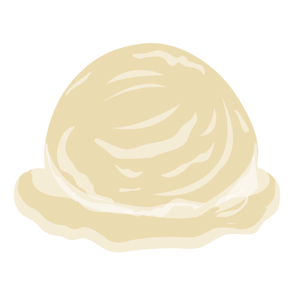 Scoop of jasmine milk tea ice cream with a smooth, creamy texture